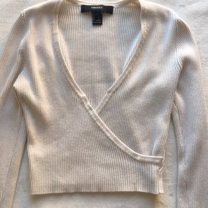 white long sleeve top